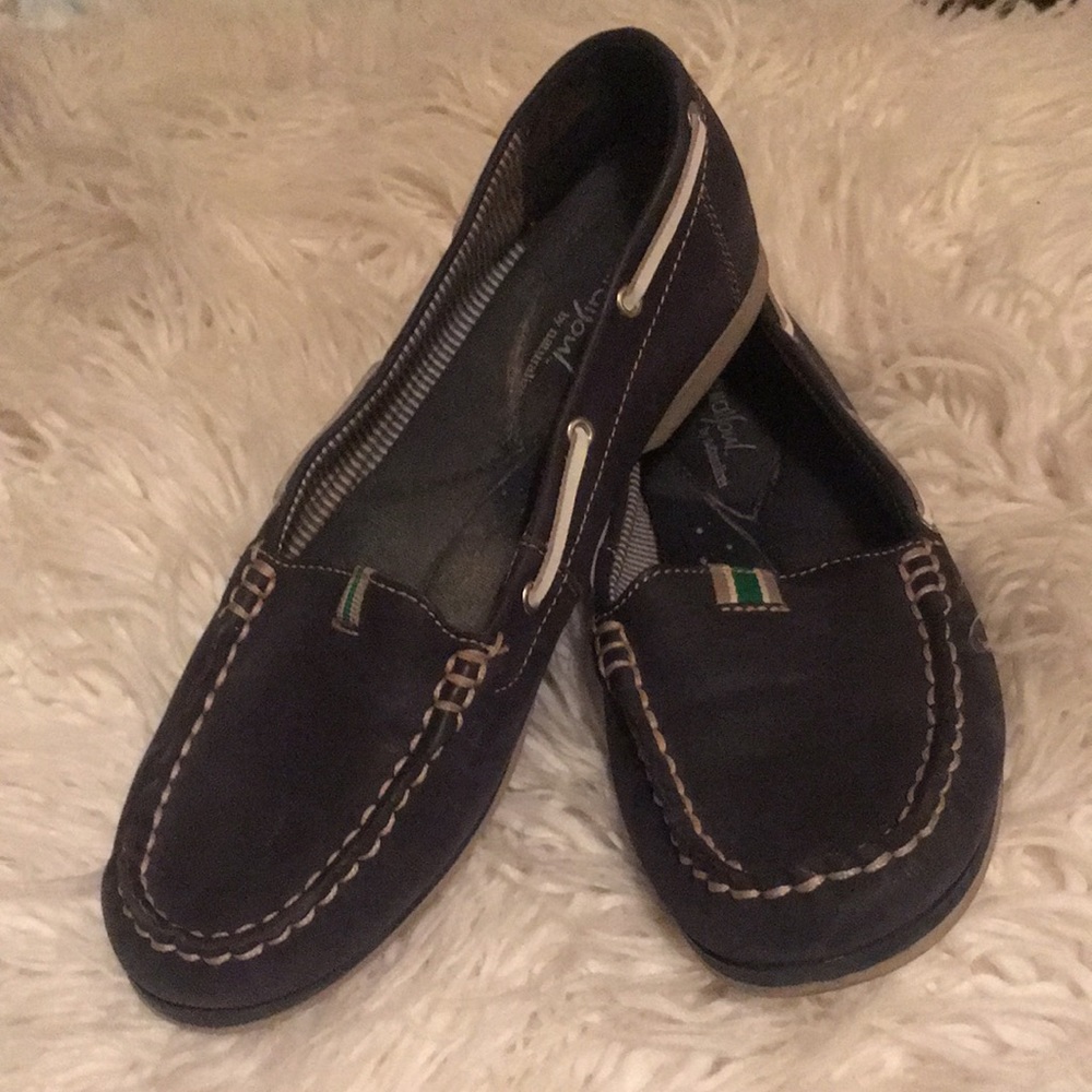 Naturalizer “Natural Soul” Size 7 Women’s Leather Navy Blue Slip-on Loafers